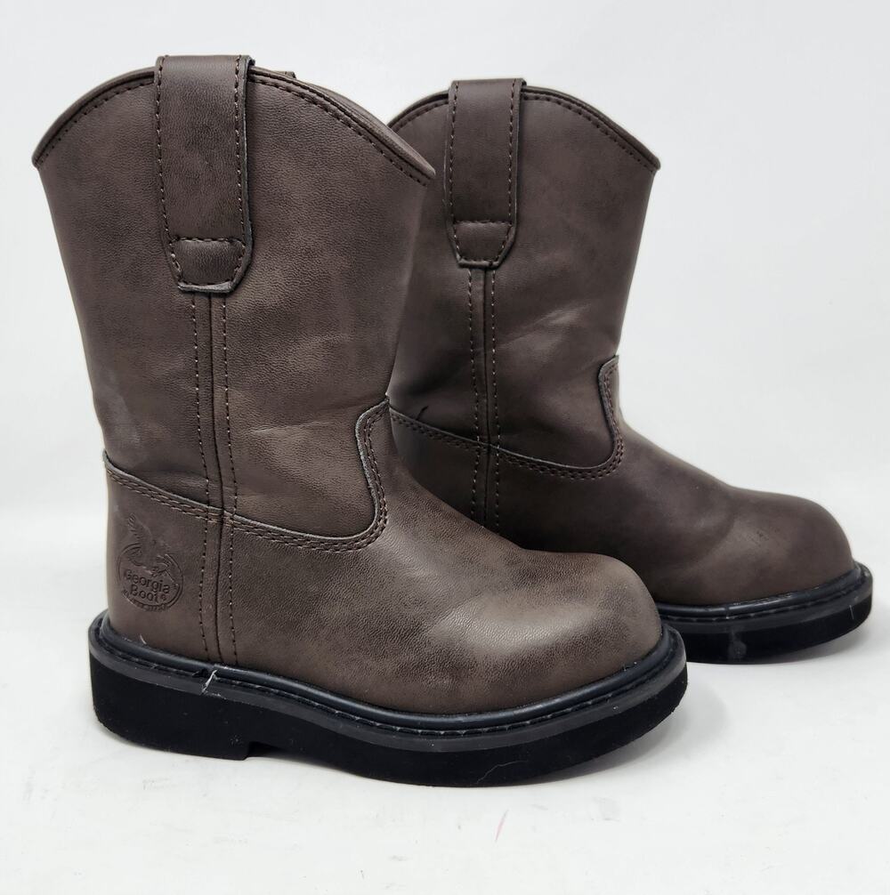 GEORGIA BOOT WELLINGTON 7" KIDS SIZE 9M BROWN